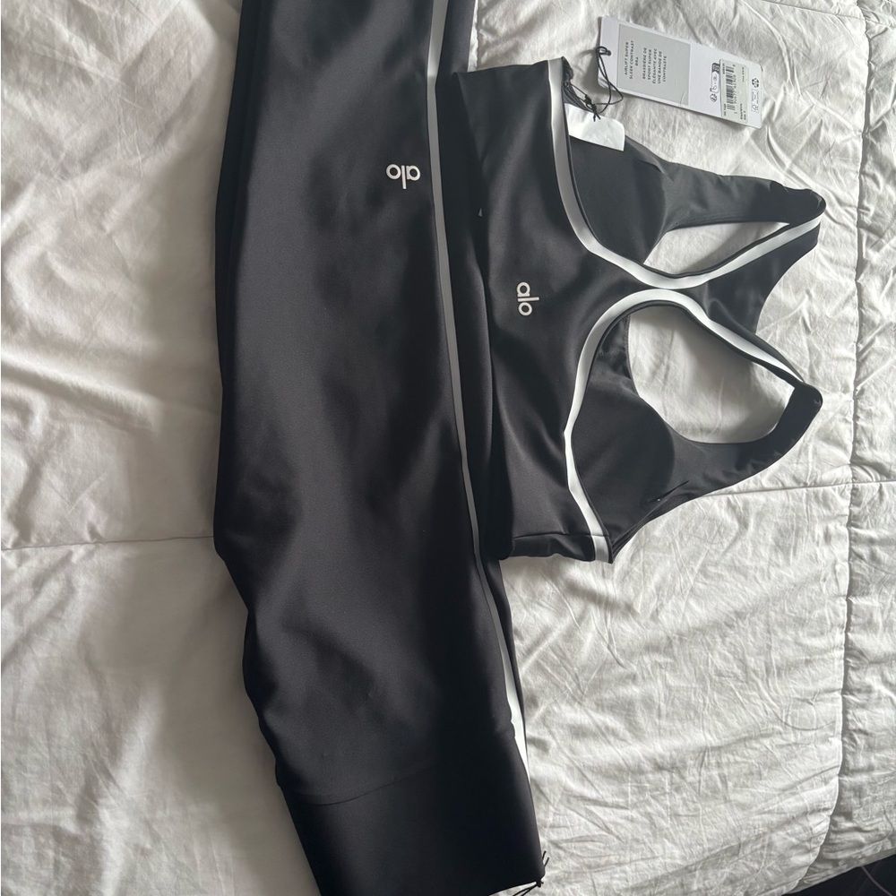 ALO Yoga Black and White Activewear Set